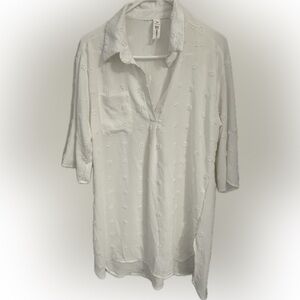 Women Beach Cover Ups Shirt/Swimwear Bathing Suit Cover Up, Size Large